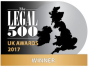 WINNER Chambers of the Year - Legal 500 UK Awards 2017 WINNER Chambers of the Year - Legal 500 UK Awards 2017
