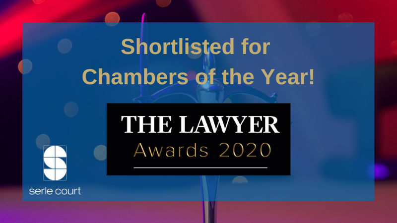 Serle Court shortlisted for Chambers of the Year at The Lawyer Awards 2020